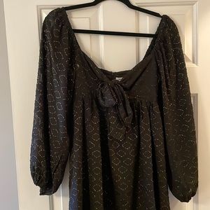Amanda Uprichard black and gold dress. Size XS